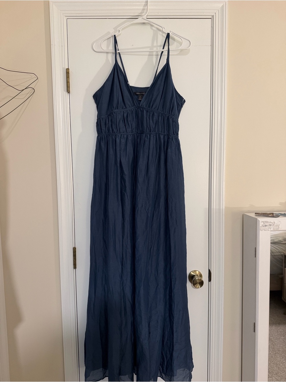 Banana Republic Navy V-Neck Spaghetti Strap Dress size 12